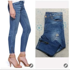 Blank NYC Destroyed Ankle Crop with Zippered Ankle